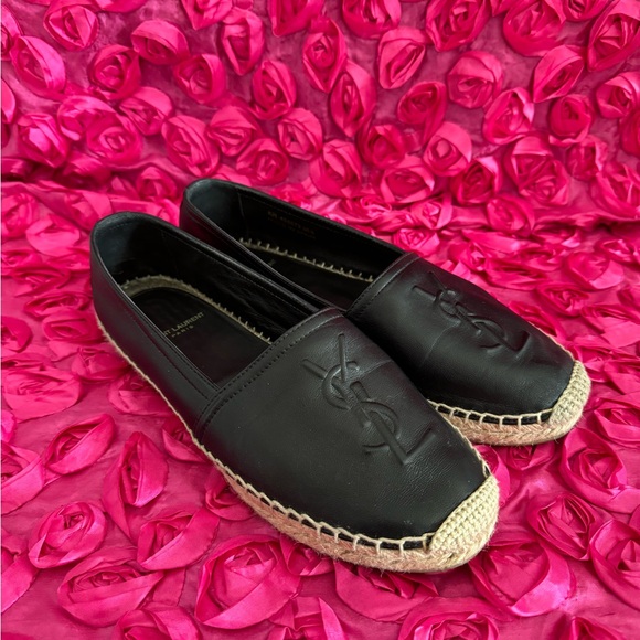 Logo Espadrille Flat Women Saint Laurent 🖤 - Picture 1 of 10